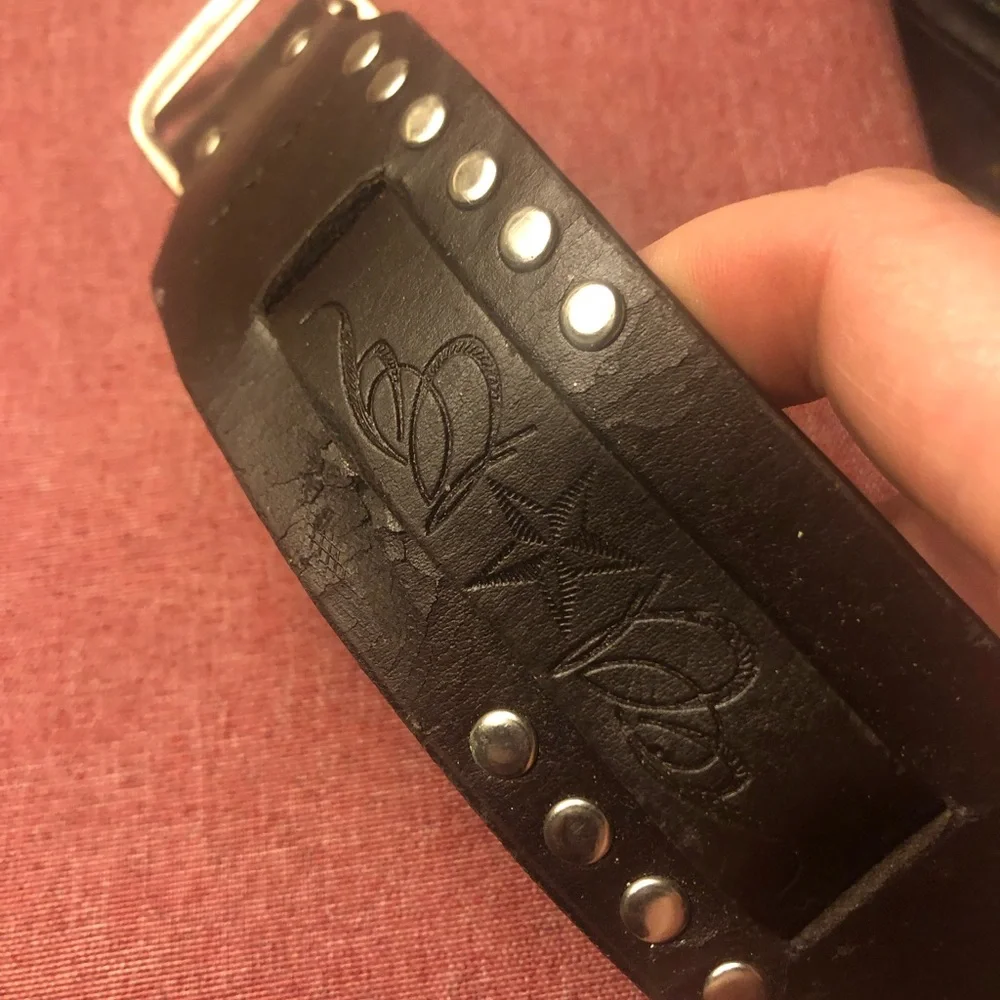 # Indigo Star Western Biker Leather Bracelet- 113A $45 or $40 w/offer